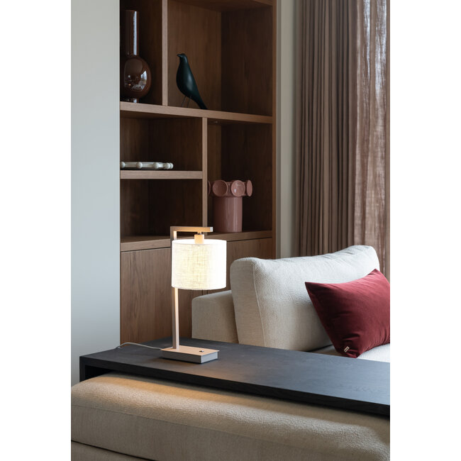 it's about RoMi Tafellamp Boston zand/kap 1815 wit