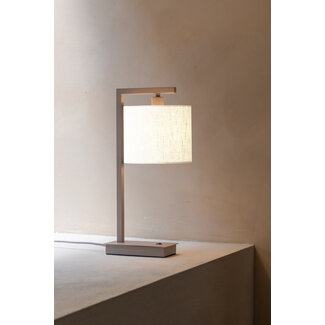 it's about RoMi Tafellamp Boston zand/kap 1815 wit