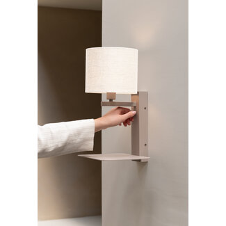 it's about RoMi Wandlamp Florence zand/kap 1815 wit