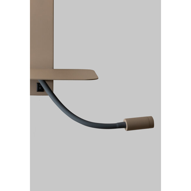 it's about RoMi Wandlamp Florence+leeslamp zand/kap 1815 linnen donker