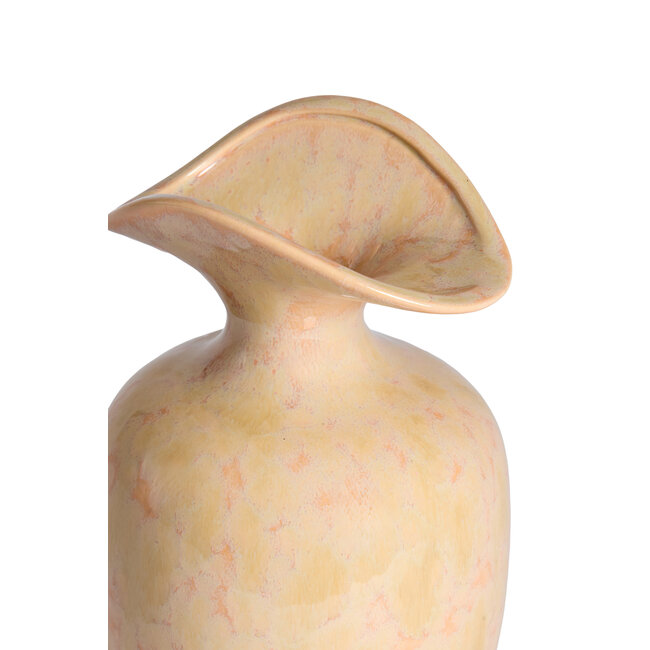 Light en Living Vaas deco 17x16x28 cm MARILLO keramiek light peach