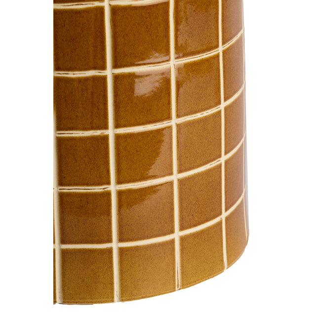 Light en Living Bijzettafel Ø42x34 cm MAUCHO keramiek cognac+crème