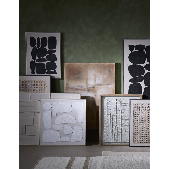 Light en Living Wandornament 80x3,5x80 cm NIEVES zand+crème