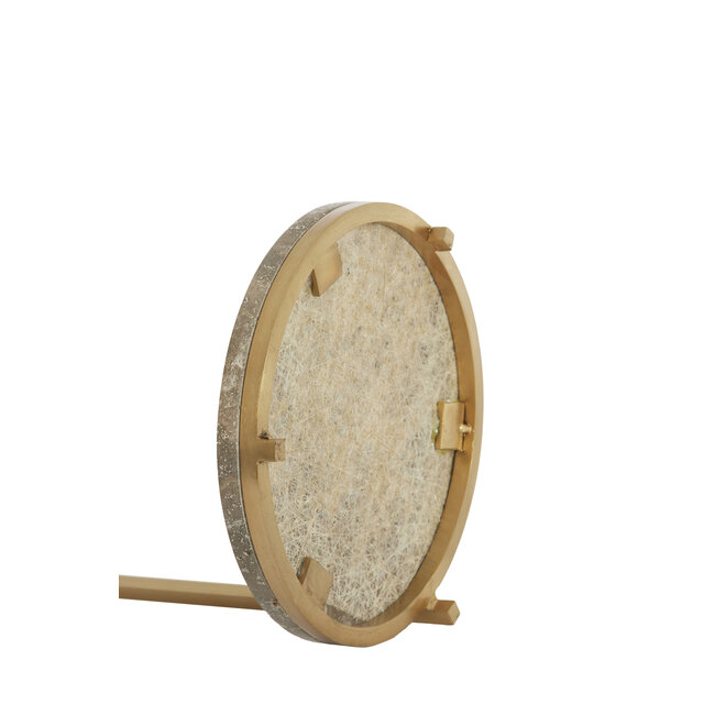 Light en Living Bijzettafel Ø26x76 cm LEDA travertin bruin+brons