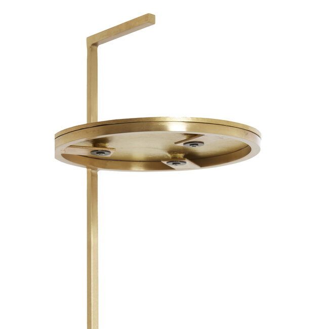 Light en Living Bijzettafel Ø26x76 cm LEDA travertin bruin+brons