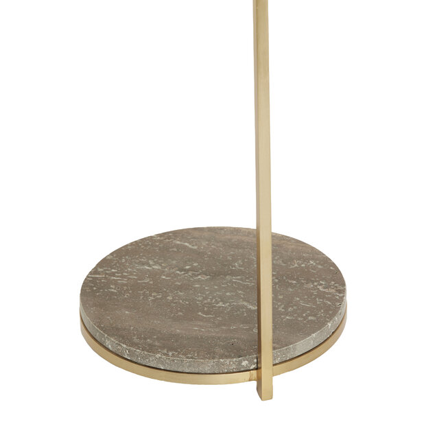 Light en Living Bijzettafel Ø26x76 cm LEDA travertin bruin+brons