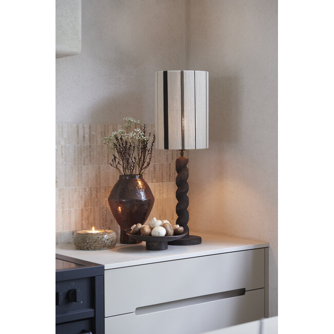 Light en Living Theelichthouder Ø20,5x7,5 cm OTHONI keramiek bruin