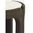 Light en Living Bijzettafel Ø45x50 cm ALI hout grijs-d bruin+travertin zand