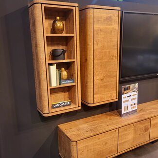 WoonMax Wandkast Lancaster 4 open vakken - leverbaar in 7 kleuren