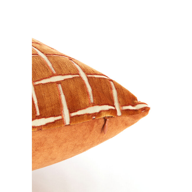 Light en Living Kussen 60x30 cm ROMAIN oranje-wit