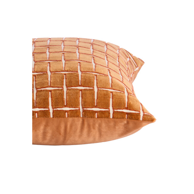 Light en Living Kussen 45x45 cm ROMAIN oranje-wit