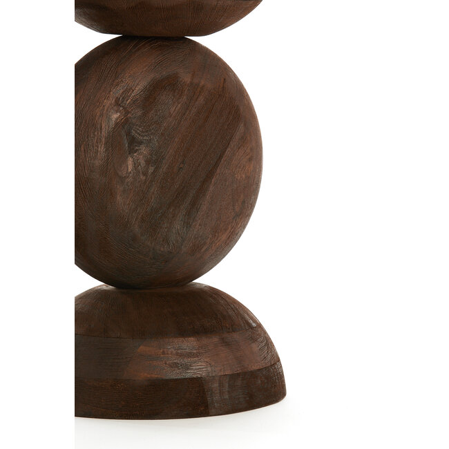 Light en Living Bijzettafel Ø40x50 cm MIRTO hout mat donker bruin