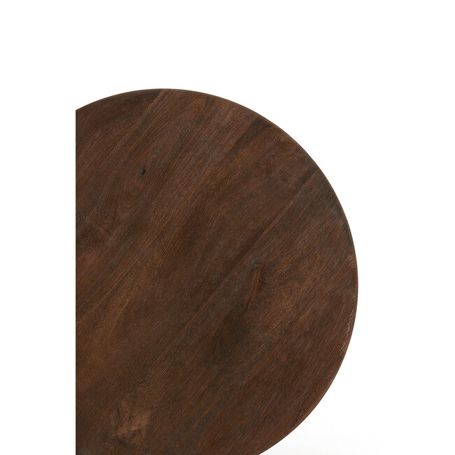Light en Living Bijzettafel Ø40x50 cm MIRTO hout mat donker bruin