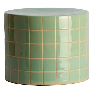 Light en Living Bijzettafel Ø42x34 cm MAUCHO keramiek licht groen+crème