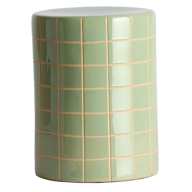 Light en Living Bijzettafel Ø33x44 cm MAUCHO keramiek licht groen+crème