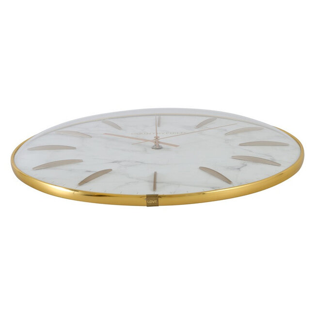 Countryfield Wandklok Bellamy wit marmer Ø 35 cm