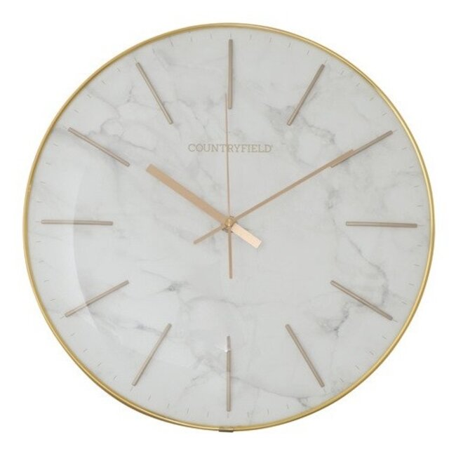 Countryfield Wandklok Bellamy wit marmer Ø 35 cm