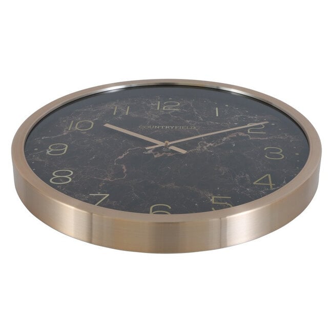 Countryfield Wandklok Copper L goud/bruin marmer