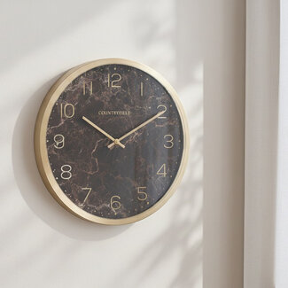 Countryfield Wandklok Copper M goud/bruin marmer Ø 40 cm