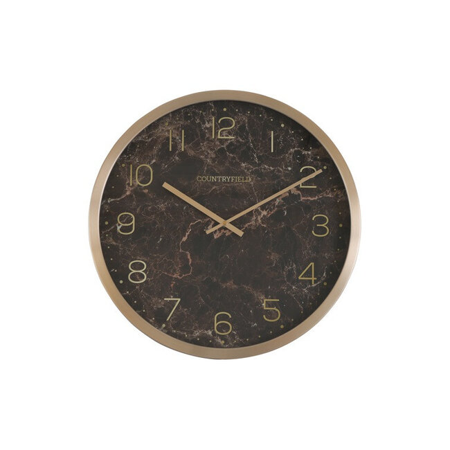 Countryfield Wandklok Copper M goud/bruin marmer Ø 40 cm