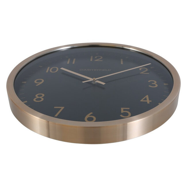 Countryfield Wandklok Copper L zwart goud Ø 50 cm