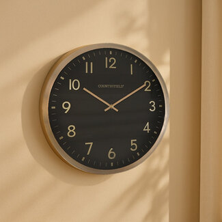 Countryfield Wandklok Copper M zwart goud Ø 40 cm