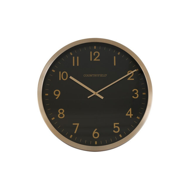 Countryfield Wandklok Copper M zwart goud Ø 40 cm