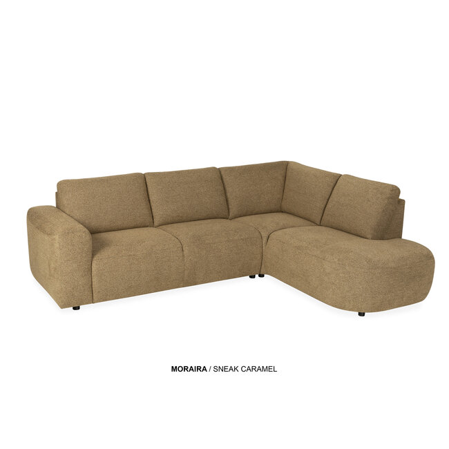 WoonMax Bank Moraira - Racer Linnen - 2 zits arm links -  chaise 90 cm rechts