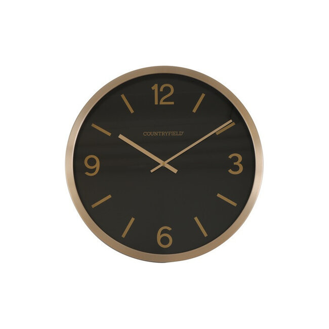 Countryfield Wandklok Copper L zwart / goud Ø 50 cm