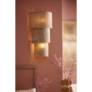 Light en Living Wandlamp 2L 33x14x55 cm MALAIKA taupe