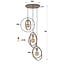 WoonStijl Hanglamp 3L Turn around getrapt beige