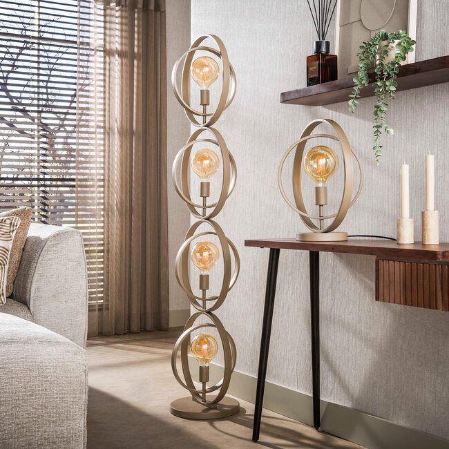 WoonStijl Vloerlamp Turn Around 4-lichts beige