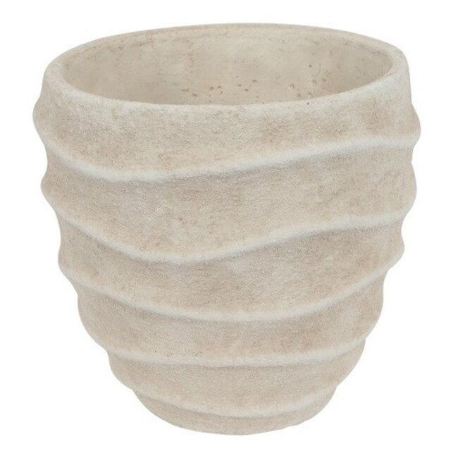 Countryfield Bloempot Ribbel Creme S