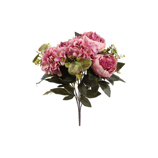 Countryfield Kunst boeket Peony Hydrangea 3x3 Lila