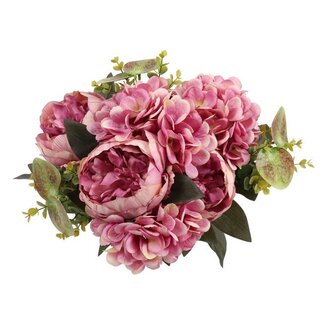 Countryfield Kunst boeket Peony Hydrangea 3x3 Lila