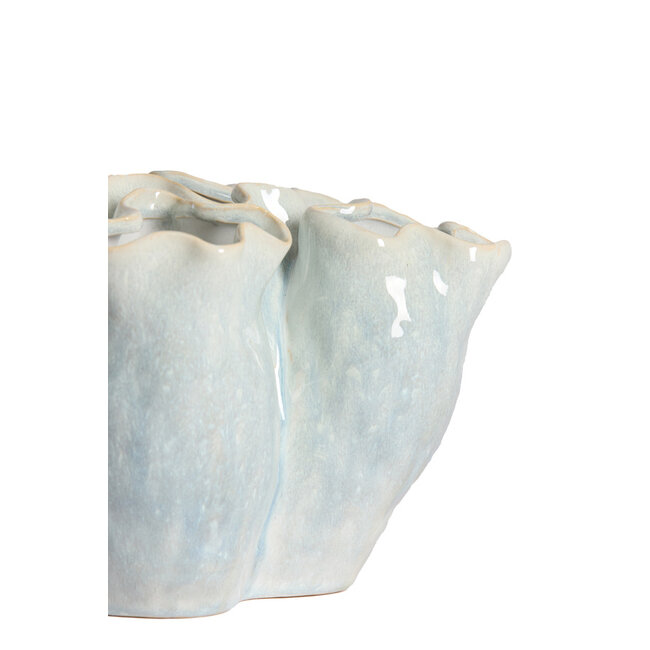 Light en Living Vaas deco Ø28x38 cm ZELATA keramiek crème+taupe