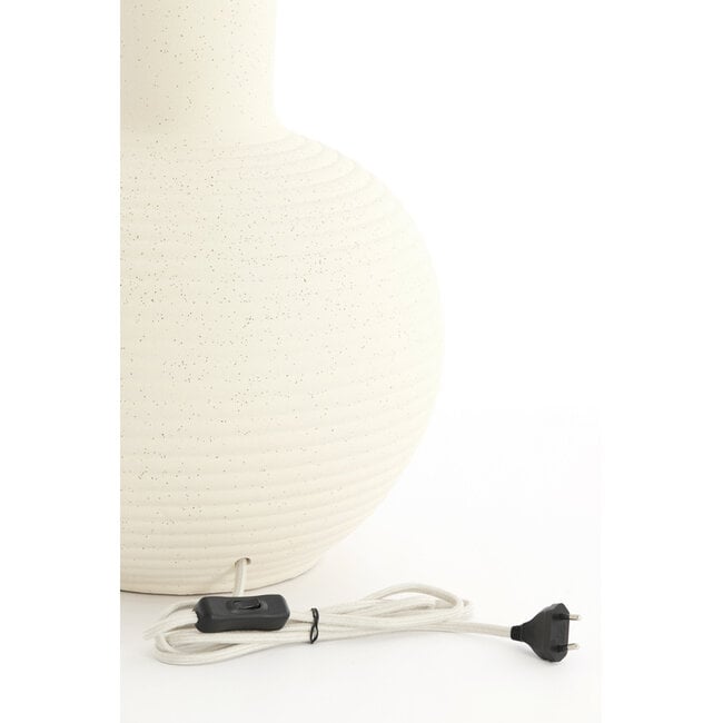 Light en Living Lampvoet Ø28,5x52 cm ULLOA keramiek mat creme
