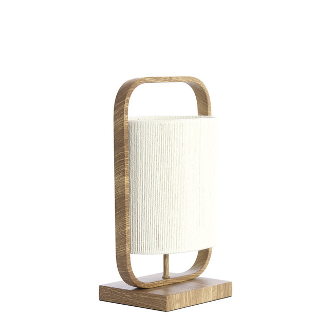 Light en Living Tafellamp 22,5x15x37,5 cm LECCE houtprint + touw naturel