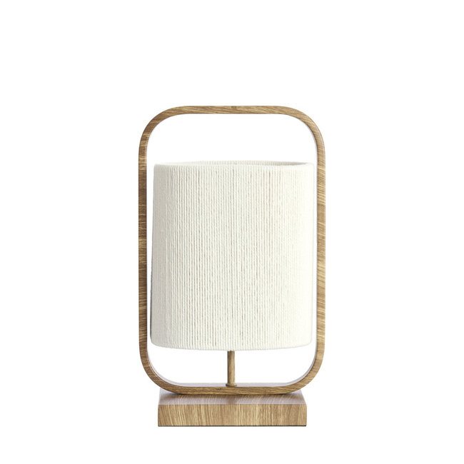 Light en Living Tafellamp 22,5x15x37,5 cm LECCE houtprint + touw naturel