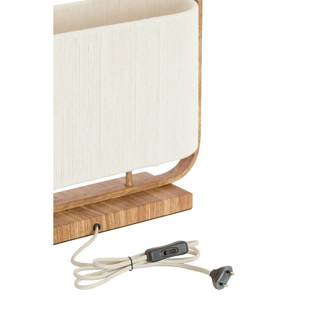 Light en Living Tafellamp  45x15x37,5 cm LECCE houtprint + touw naturel