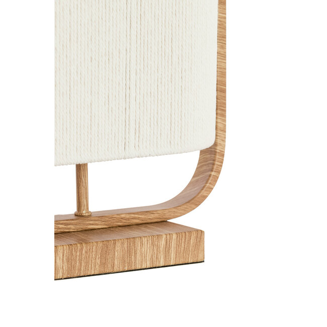 Light en Living Tafellamp  45x15x37,5 cm LECCE houtprint + touw naturel