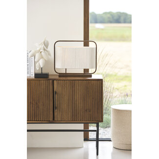 Light en Living Tafellamp  45x15x37,5 cm LECCE donkerbruin + touw naturel