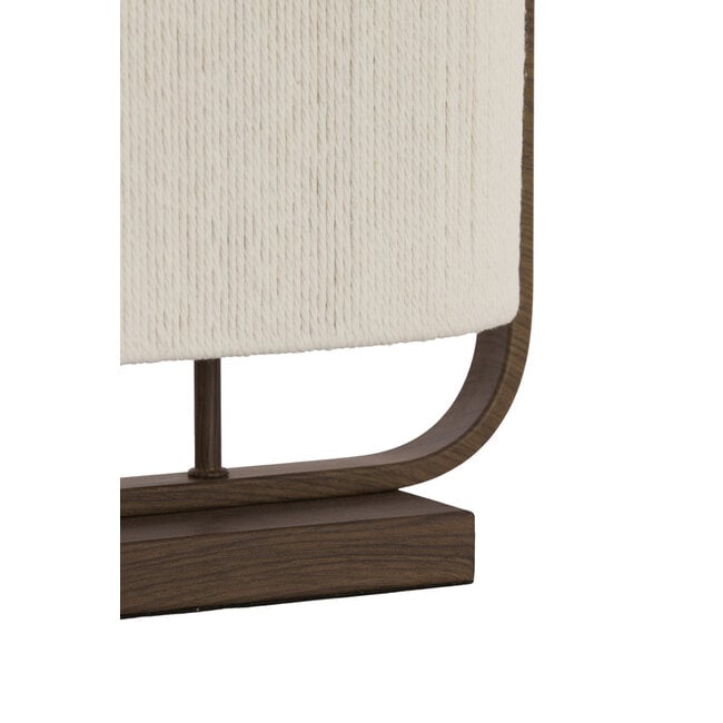 Light en Living Tafellamp  45x15x37,5 cm LECCE donkerbruin + touw naturel