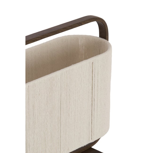 Light en Living Tafellamp  45x15x37,5 cm LECCE donkerbruin + touw naturel