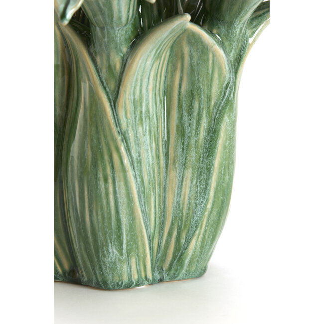 Light en Living Vaas deco Ø21,5x23,5 cm SAMPAGA keramiek blauw-groen