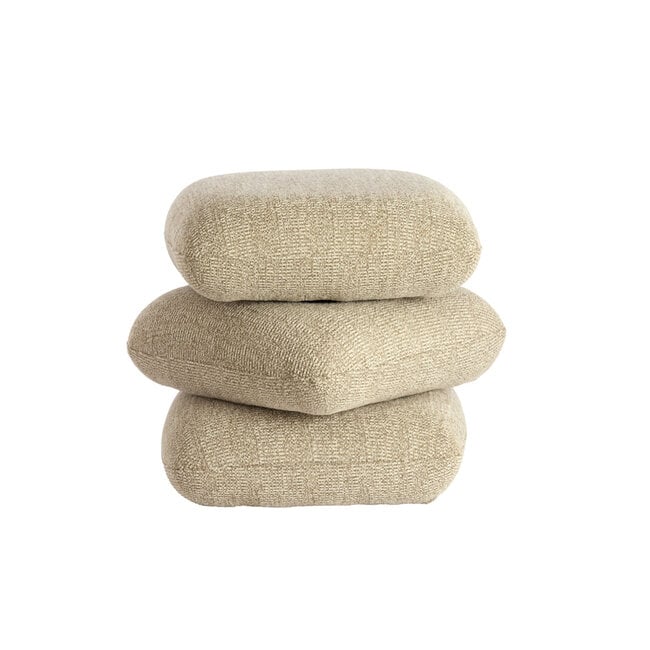 Light en Living Poef 44,5x44,5x44,5 cm LAURIE zand - crème