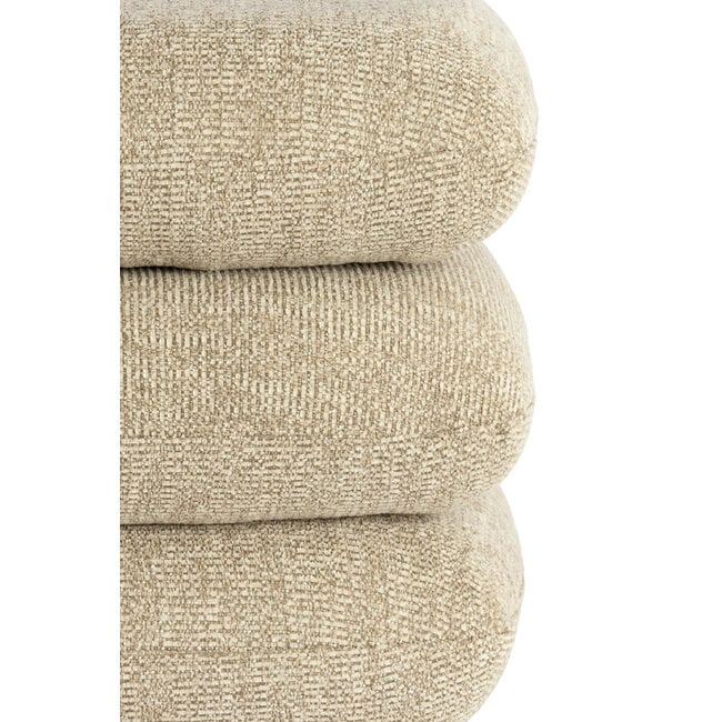 Light en Living Poef 44,5x44,5x44,5 cm LAURIE zand - crème