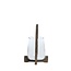Light en Living Windlicht Ø18x26,5 cm ANOSY glas helder+hout mat d bruin