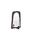 Light en Living Windlicht Ø18x26,5 cm ANOSY glas helder+hout mat d bruin