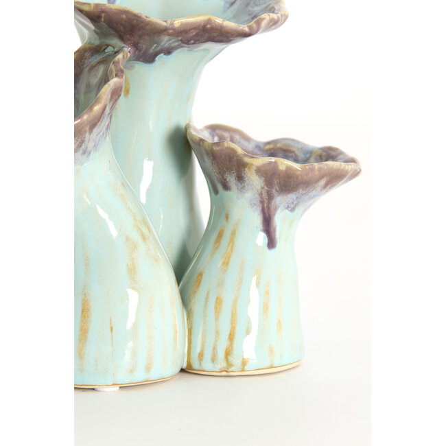 Light en Living Vaas deco 18x13x17,5 cm MISURINA paars-lichtblauw